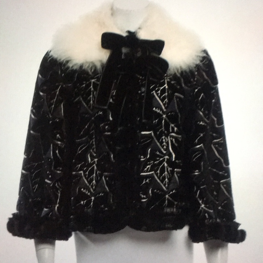 Alexander McQueen velvet and mink Jacket